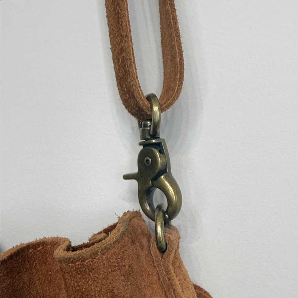 Free People Women’s Billie Suede  Leather Crossbody Purse - Picture 9 of 12